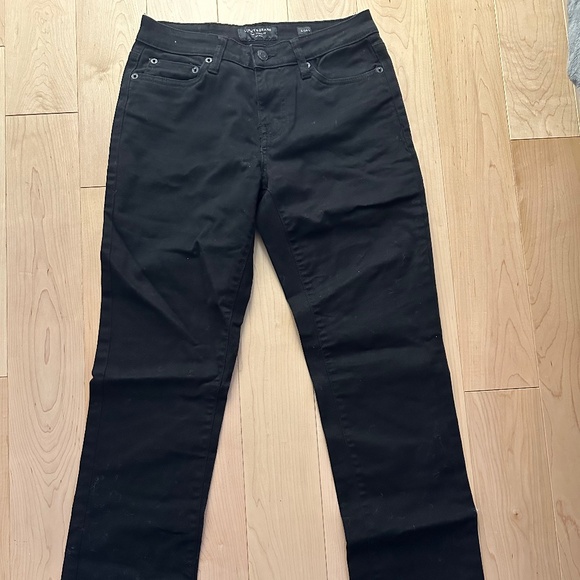 Like-New- Lucky Brand Mid Rise Straight Leg Black Jeans Pants (26) - Picture 4 of 12